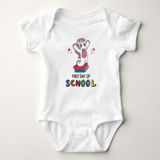 Eerste schooldag Unicorn Romper (Voorkant)