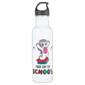 Eerste schooldag Unicorn Waterfles (Voorkant)