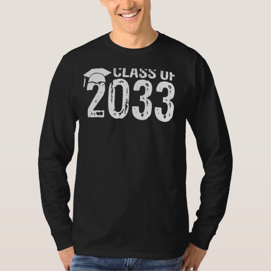 Eerste schooldag van 2033 groeien met mij Gra T-shirt (Voorkant)