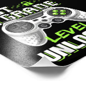 Eerste schooldag van de onvergrendelde gamer in de foto afdruk (Hoek)