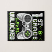 Eerste schooldag van de onvergrendelde gamer in de legpuzzel (Horizontaal)