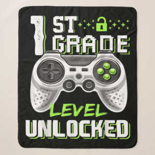 Eerste schooldag van de onvergrendelde gamer in de sherpa deken