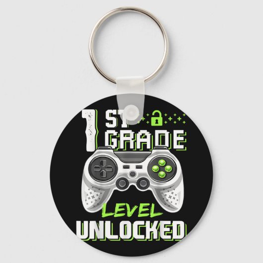Eerste schooldag van de onvergrendelde gamer in de sleutelhanger (Voorkant)