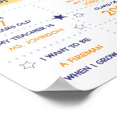 Eerste schooldag voor jongens poster (Hoek)