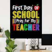 Eerste schooldag voor mijn leraar poster (Thuiskantoor)
