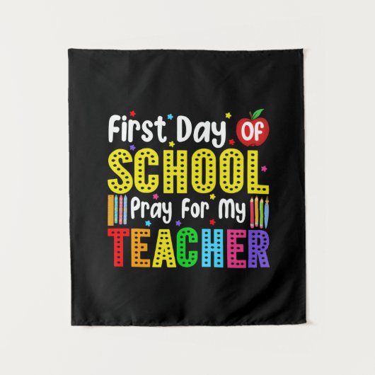 Eerste schooldag voor mijn leraar wandkleed (Voorkant)