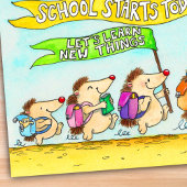 Eerste schooldag wenskaart van Nicole Janes Briefkaart