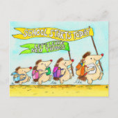 Eerste schooldag wenskaart van Nicole Janes Briefkaart (Voorkant)