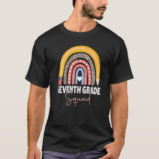 Eerste schooldag zevende klas squad team lesgeven t-shirt