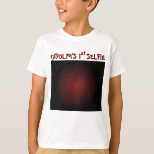Eerste Selfie en kerstkerstman van Rudolf T-shirt