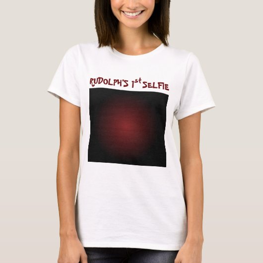 Eerste Selfie en kerstkerstman van Rudolf T-shirt (Voorkant)