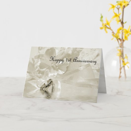 Eerste Sepia van het Jubileum Kaart (Gele Bloem)