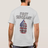 Eerste sergeant Gepersonaliseerd rang T-shirt (Achterkant)