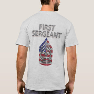 Eerste sergeant Gepersonaliseerd rang T-shirt