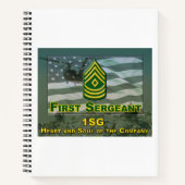 Eerste Sergeant Herdenkingsgeschenk Notitieboek (Voorkant)