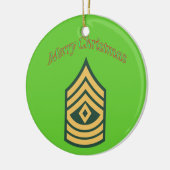 Eerste sergeant kerstversiering leger keramisch ornament (Links)