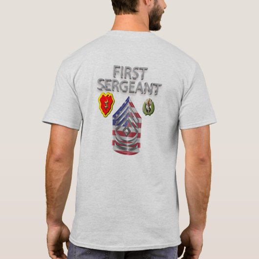 Eerste sergeant van de 25e Infanteriedivisie T-shirt (Achterkant)