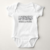 Eerste Shahada Baby Creeper, grijs Romper (Voorkant)