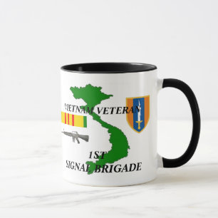 Eerste signaalbrigade Vietnam Veteran Coffee Mugs Mok