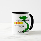 Eerste signaalbrigade Vietnam Veteran Coffee Mugs Mok (Voorkant rechts)