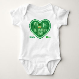Eerste Sint Patrick's Day Custom Baby Creeper Romper