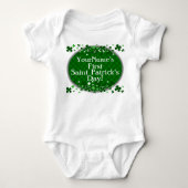 Eerste Sint Patrick's Day door een speciaal kind Romper (Voorkant)