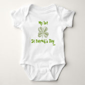 Eerste Sint Patrick's Day Onsie voor baby Romper (Voorkant)