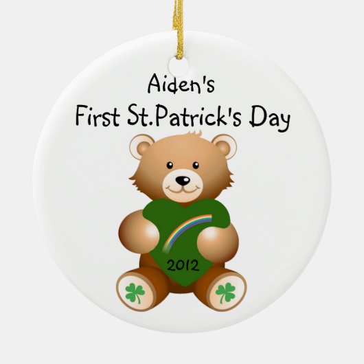Eerste Sint-Patrick's Day Ornament (Achterkant)