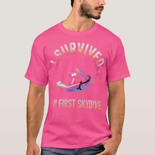 Eerste Skydive Funny Skydiving Sky Diving T-shirt (Voorkant)