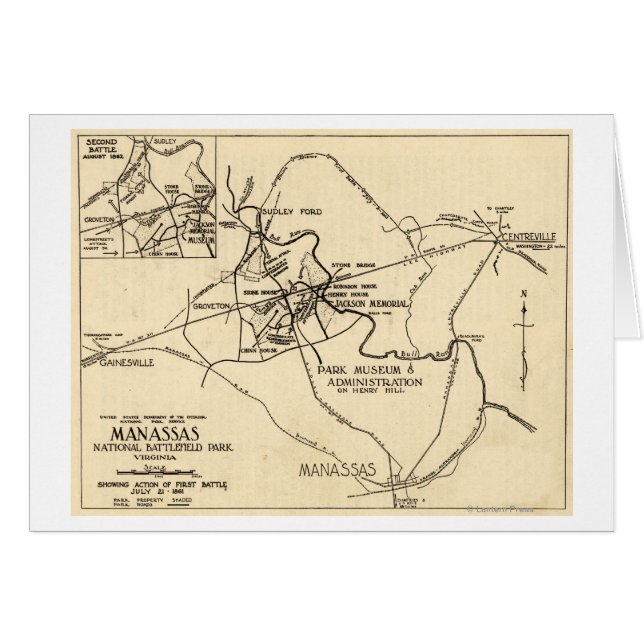 Eerste slag op Bull Run - Panoramiek in de burgero (Voorkant Horizontaal)