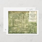 Eerste slag op Bull Run - Panoramiek in de burgero Briefkaart (Voorkant / Achterkant)