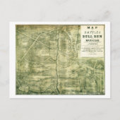 Eerste slag op Bull Run - Panoramiek in de burgero Briefkaart (Voorkant)