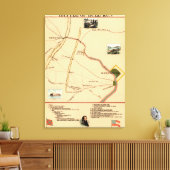 Eerste slag op Bull Run - Panoramiek in de burgero Canvas Afdruk (Insitu (Woonkamer))