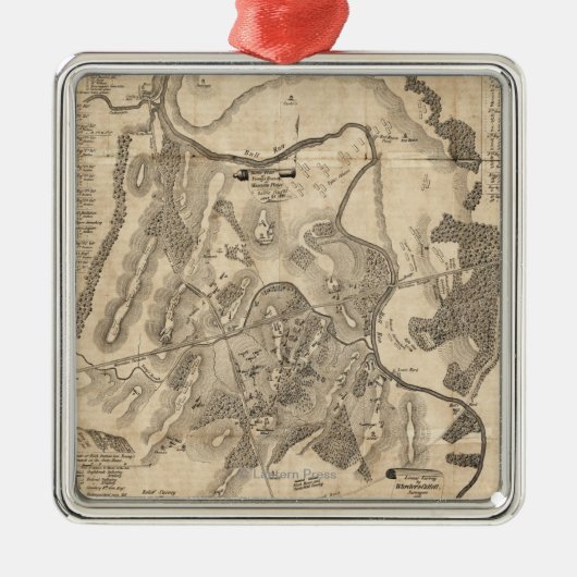 Eerste slag op Bull Run - Panoramiek in de burgero Metalen Ornament (Voorkant)