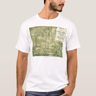 Eerste slag op Bull Run - Panoramiek in de burgero T-shirt