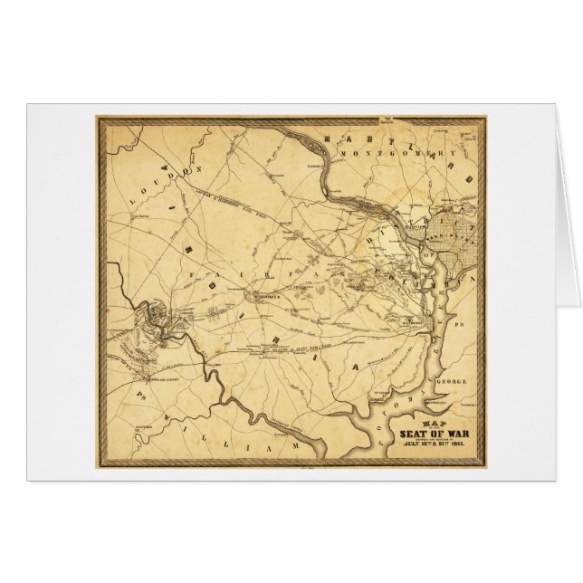 Eerste slag op Bull Run - Panoramiek uit de burger (Voorkant Horizontaal)