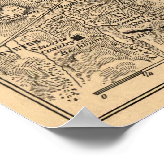 Eerste slag op Bull Run - Panoramiek uit de burger Poster (Hoek)