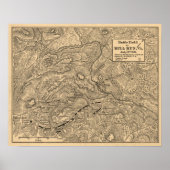 Eerste slag op Bull Run - Panoramiek uit de burger Poster (Voorkant)