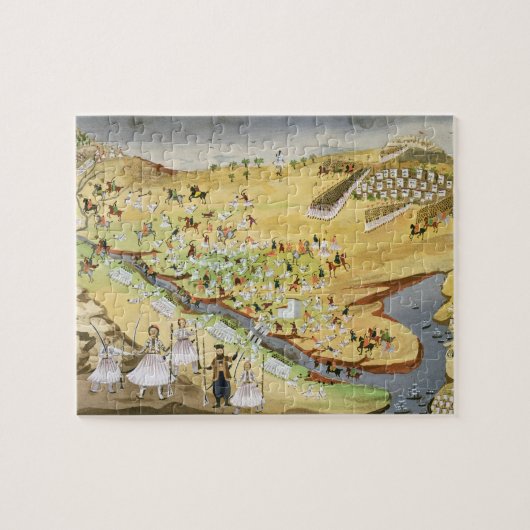 Eerste slag tussen Grieken en Turken, bij de Alam Legpuzzel (Horizontaal)