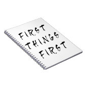 Eerste slogan Quote Handgeschreven stijl Notitieboek (Rechterzijde)