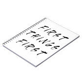 Eerste slogan Quote Handgeschreven stijl Notitieboek (Linkerzijde)