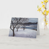 Eerste Sneeuw bij het Wenskaart van Winona van het Kaart (Gele Bloem)