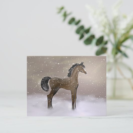 "Eerste sneeuw" ~ Briefkaart (Staand voorkant)