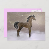 "Eerste sneeuw" ~ Briefkaart (Voorkant / Achterkant)