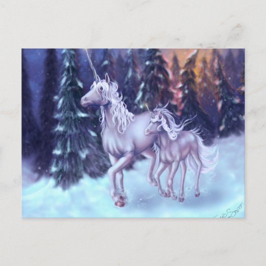 Eerste sneeuw briefkaart (Voorkant)