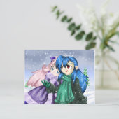 Eerste sneeuw briefkaart (Staand voorkant)