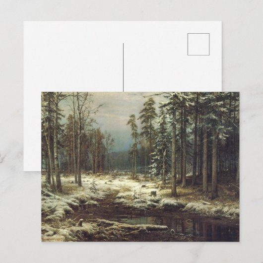 Eerste sneeuw briefkaart (Voorkant / Achterkant)