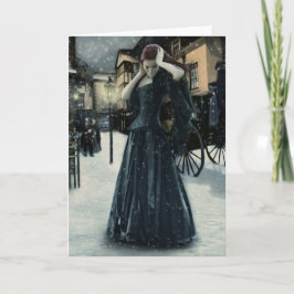 Eerste sneeuw feestdagen kaart