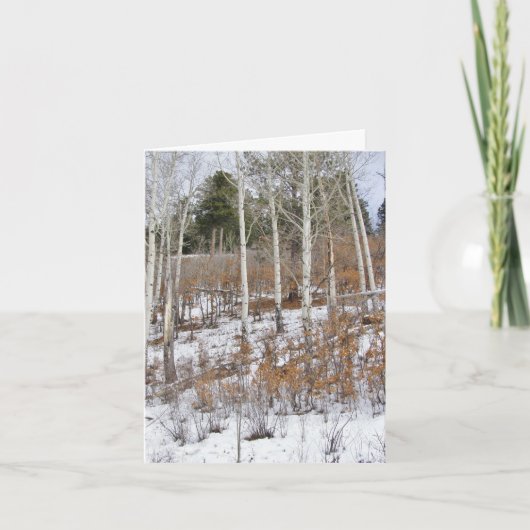 Eerste sneeuw feestdagen kaart (Voorkant)