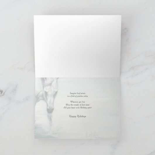 Eerste sneeuw feestdagen kaart (Binnen)